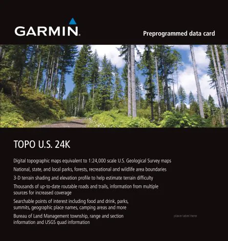 GARMIN地図ソフト「TOPO 」 North East Region Garmin 24K Topo Map Card | Double U Hunting Supply