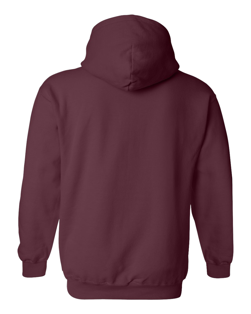 Gildan Hooded Sweatshirt-Maroon-Large