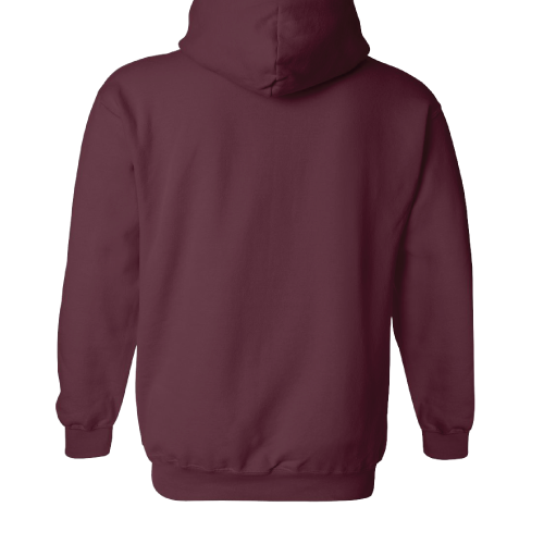 Gildan Hooded Sweatshirt-Maroon-2XL