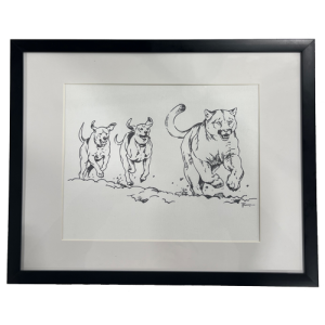 Chasing Cougar - Commissioned by Tom Mansanarez