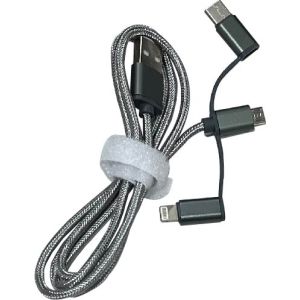 Nylon Braided USB to micro USB / USB C / Lightning Adapter Cable