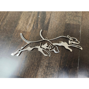 Double U Running Dogs Metal Art/Ornament