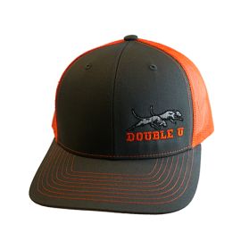 Double U Richardson 112 Gray with Neon Orange Mesh Cap