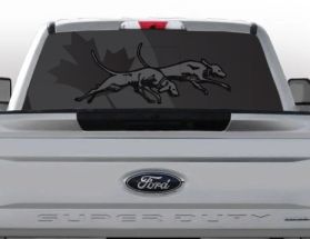 large truck black on black canada running dogs