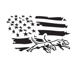 Double U Ol' Glory American Flag Decal