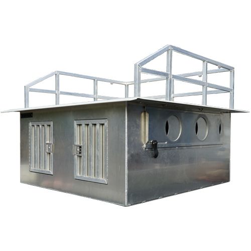 Alder Grove Aluminum Dog Box Hunting Dog Box for Trucks Double