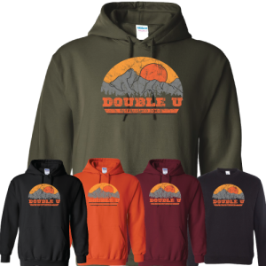 Double U 'Vintage Mountain Sunrise' Hound Hunting Sweatshirt