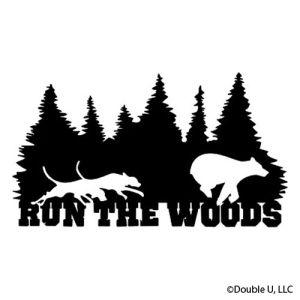 "Run The Woods" Bear Decal