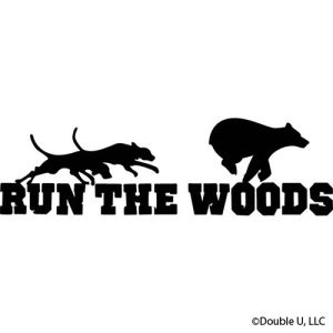 "Run the Woods" Bear Tailgate Decal