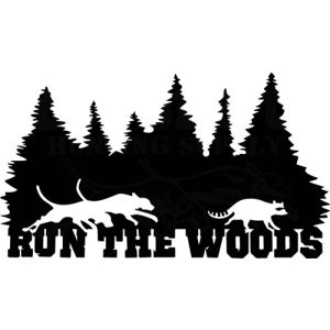 "Run The Woods" Raccoon Decal