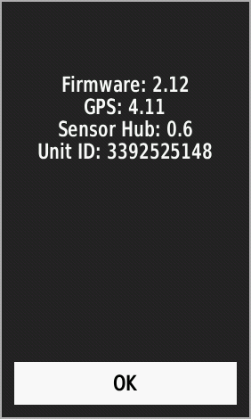 Screenshot of TT15x software version